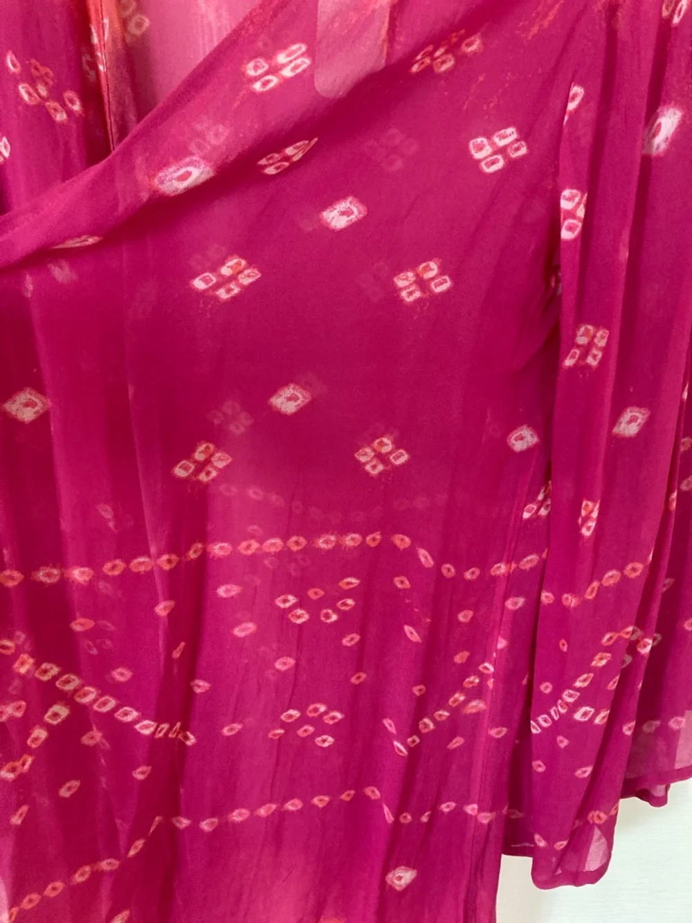 Soft Surroundings Pink to Magenta Ombre Open Kimono - Picture 5 of 9